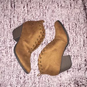 Brown booties women’s size 8